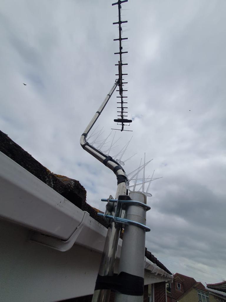 Bird Deterrent installed on the mast